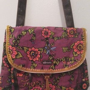 Sakroots Women's Floral "Peace" Crossbody/Backpack/Messenger Bag